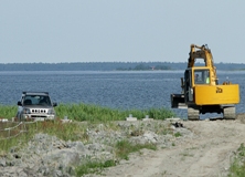 Maalahden Gålörenin tornin perustukset 28.6.2011. Kuva: Aarne Lahti.